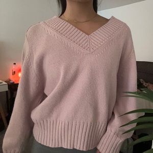 Brochu Walker Pink V-Neck Sweater